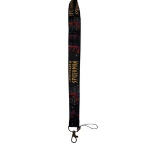 Disney Marvel Spider-Man Neck Lanyard Pin Trading ID Key Holder Black Red 065